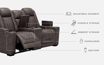 HyllMont Power Reclining Loveseat with Console