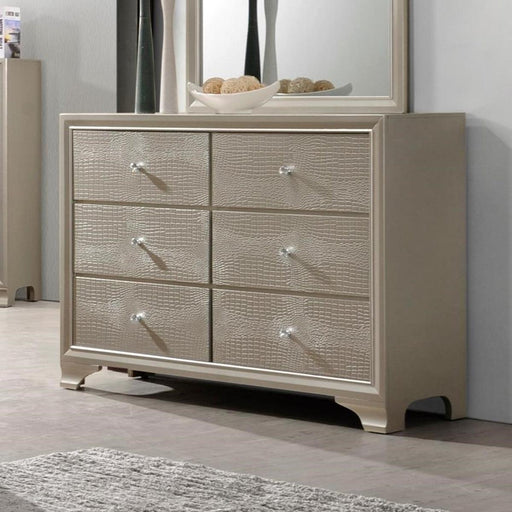 Crown Mark Lyssa 6 Drawer Dresser in Embossed Crocodile Pattern B4300-1 image