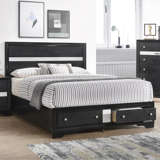 Crown Mark Regata King Storage Bed in Black image