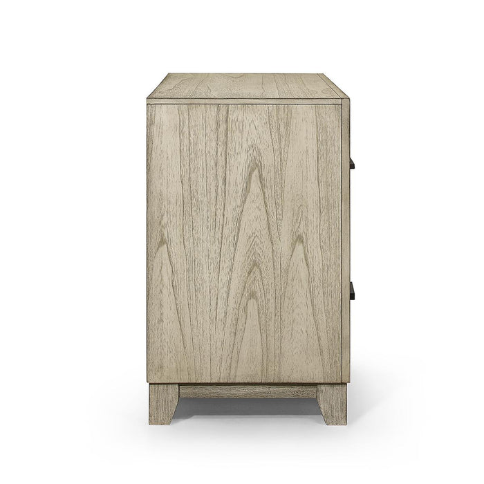 New Classic Furniture Ashland 2 Drawer Nightstand in Rustic White