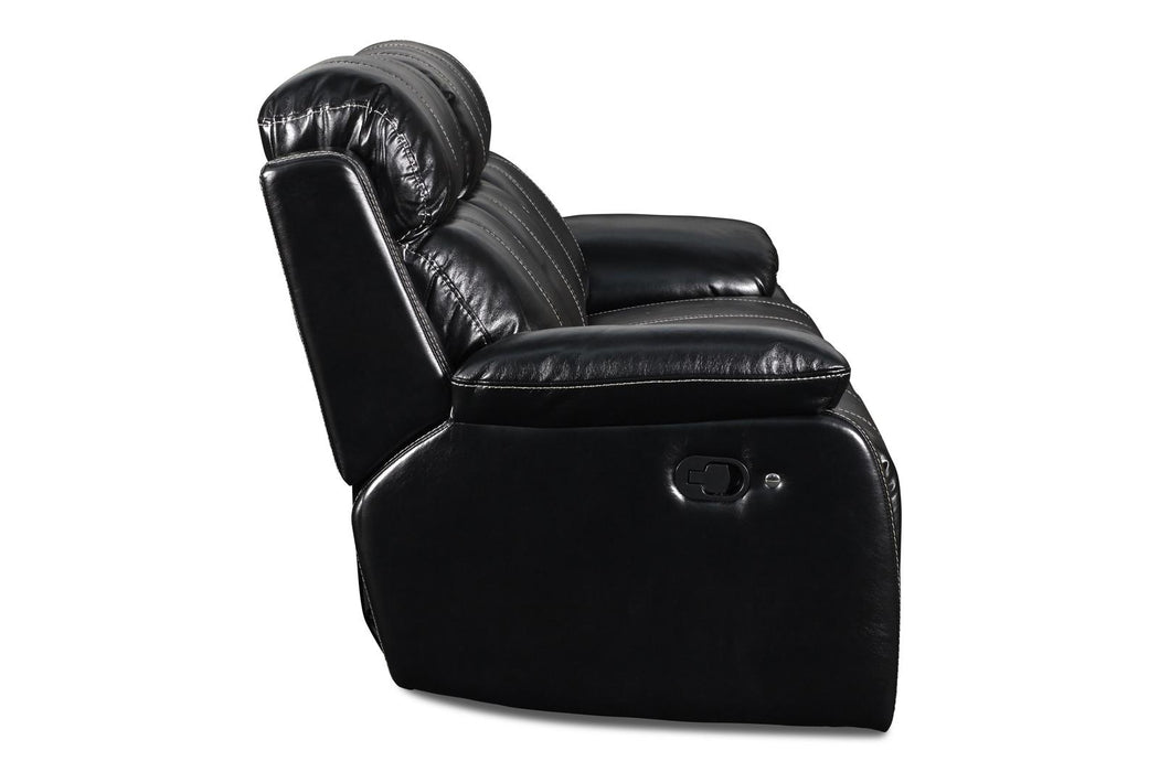 New Classic Fusion Dual Recliner Sofa in Black