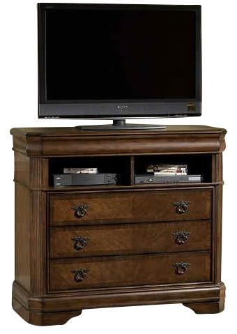 New Classic Sheridan Media Chest in Burnished Cherry Finish