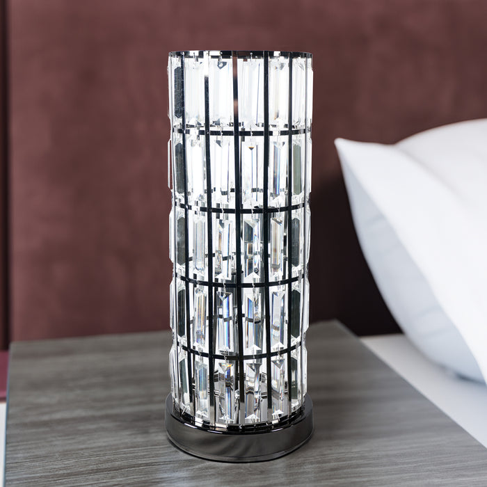 COLUMN TABLE LAMP BLACK NICKEL image